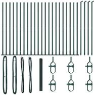 vidaXL Gartenzaun Geschwei&szlig;ter Drahtzaun mit Betonfundament 50 x 1,4 m (B x H),