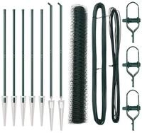 vidaXL Gartenzaun Schwei&szlig;drahtzaun mit Spikes 10 x 1 m (B x H), (1-St)
