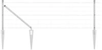 vidaXL Gartenzaun Schwei&szlig;drahtzaun mit Spikes 25 x 0,4 m (B x H), (1-St)