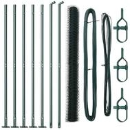 vidaXL Gartenzaun Geschwei&szlig;ter Drahtzaun mit Betonfundament 10 x 1,5 m (B x H),