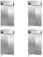 vidaXL Beetumrandung Schneckenzaun 4 pcs Silber 10 x 10 x 25 cm Edelstahl