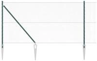 vidaXL Gartenzaun Schwei&szlig;drahtzaun mit Spikes 25 x 1,2 m (B x H), (1-St)