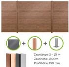 Alberts Metallzaun Alberts 500757 Zaunfeld-Set Palitio, zum Aufschrauben,