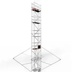 ALTEC Aluminium Fahrger&uuml;st Rollfix 2.0 mit Fu&szlig;platten & Dreieckausleger, Made...