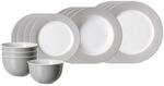 Geschirr-Set RITZENHOFF & BREKER "Einsteiger-Set Doppio 16er Set", grau, 16,