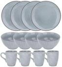 Intirilife Geschirr-Set (12-tlg), 12 Personen, Keramik, 12-teiliges Geschirrset...