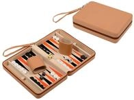 Philos Spiel Philos 1710 - Backgammon Leros, Reise, Kunstleder, magnetisch, mit...