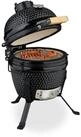 relaxdays Keramikgrill Kamado Grill aus Keramik, schwarz