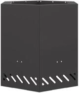 vidaXL Feuerstelle Rauchfreier Feuerkorb Schwarz 48 x 48 x 51 cm Stahl, (1-St)