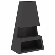 vidaXL Feuerstelle Feuerstelle Schwarz 60 x 35 x 100 cm Stahl, (1-St)