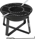 TRIZERATOP Feuerschale Feuerstelle mit Grillfunktion, &Oslash; 50 cm, Gusseisern,