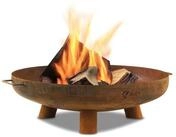 BBQ-Toro Feuerschale &Oslash; 70 cm, Rostoptik, Outdoor Dreibein Feuerstelle f&uuml;r