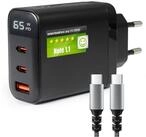 EAXUS 3-Port USB-C Netzteil 65 Watt mit Display - f&uuml;r iPhone, iPad, Handy