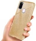 ONEFLOW Handyh&uuml;lle f&uuml;r Samsung Galaxy M30s Glitzer H&uuml;lle Glitter Case Gold...
