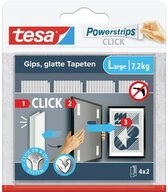 tesa Klebehaken tesa Powerstrips CLICK Large 4x 2 St&uuml;ck (L x B) 85 mm x 20 mm