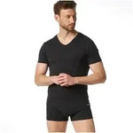 Bruno Banani V-Shirt CHECK LINE 2.0 Pique Optik, Kurzarm, V-Neck, Cotton-Mix...