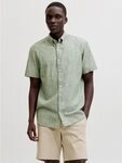 Jack & Jones Kurzarmhemd JPRBLUSUMMER LIN. BL. SHIELD SS SHIRT SN mit Stickerei