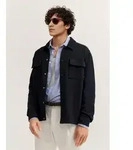 bugatti Sweatjacke Modern Fit mit Druckkn&ouml;pfen blau L