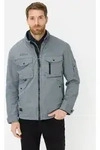 camel active Blouson mit Stehkragen Langarm Markenlogo blau M (50)