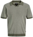 Jack & Jones Polokragenpullover JPRBLAHUDSON KNIT SPLIT NECK SS SN Baumwolle