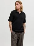 Jack & Jones Polokragenpullover JJEEMIL KNIT CABLE POLO SS LN mit Polokragen