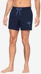JOOP! Badeshorts Solid Cornflower mit seitlichen Taschen und Tunnelzug
