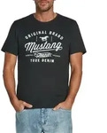 MUSTANG T-Shirt Herren Printshirt Regular Fit (1-tlg) Kurzarm Tee Shirt mit
