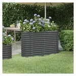 furnicato Hochbeet Ovales aus verzinktem Stahl 114 x 40 x 68 cm Anthrazit,