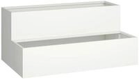 vidaXL Blumentopf Garten-Pflanzgef&auml;&szlig; Wei&szlig; 100 x 60 x 45 cm Kaltgewalzter...