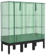 vidaXL Hochbeet Hochbeet mit Gew&auml;chshaus-Aufsatz Rattan-Optik 120x40x140 cm (1...
