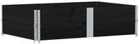 vidaXL Palettenbett Paletten-Aufsatzrahmen 2 Stk. Schwarz 150x100 Massivholz...