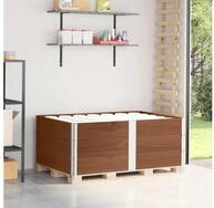 vidaXL Hochbeet, Paletten-Aufsatzrahmen 3 Stk. Braun 150x100cm Massivholz Kiefer