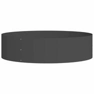 vidaXL Blumentopf Pflanzenring Schwarz 80 x 80 x 20 cm Kaltgewalzter Stahl (1 St)