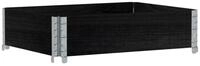 vidaXL Blumentopf Pflanzkasten Schwarz 80x60 cm Massivholz Kiefer (1 St)