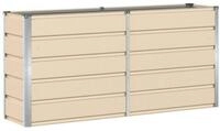 vidaXL Blumentopf Pflanzk&uuml;bel Elfenbein 160 x 40 x 75 cm Stahl (1 St)