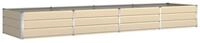 vidaXL Blumentopf Pflanzk&uuml;bel Elfenbein 385 x 100 x 45 cm Verzinkter Stahl (1...
