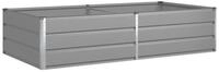 vidaXL Blumentopf Pflanzk&uuml;bel Hellgrau 195 x 100 x 45 cm Verzinkter Stahl (1...
