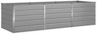 vidaXL Blumentopf Pflanzk&uuml;bel Hellgrau 290 x 100 x 75 cm Verzinkter Stahl (1 St)