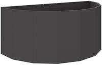 vidaXL Blumentopf Pflanzk&uuml;bel Schwarz 120 x 60 x 50 cm Stahl (1 St)