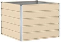 vidaXL Blumentopf Pflanzk&uuml;bel Elfenbein 100 x 100 x 75 cm Stahl (1 St)