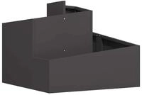 vidaXL Blumentopf Garten-Pflanzgef&auml;&szlig; Schwarz 60 x 60 x 50 cm Kaltgewalzter...