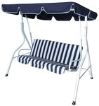 DEGAMO Hollywoodschaukel Florida, 3,00-Sitzer, 3-sitzer, Stahlgestell weiss,...