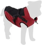 Flamingo Hundemantel Mantel Dexter rot/schwarz rot|schwarz R&uuml;ckenl&auml;nge: 35 cm