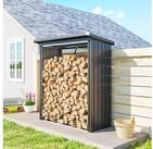 Outsunny Kaminholzregal-Erweiterung Feuerholz-Unterstand, BxTxH:150x66.5x150 cm,