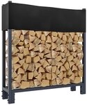 CLP Kaminholzregal Martin, BxTxH:110x25x115 cm, aus beschichtetem Stahl, mit
