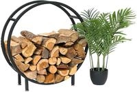 DanDiBo Kaminholzregal Metall Schwarz Rund 60 cm Kaminholzst&auml;nder Kaminholz,