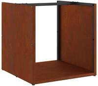 vidaXL Kaminholzregal Brennholzregal 40x40x40 cm Wetterfester Stahl,...