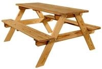 Lemodo Garten-Kindersitzgruppe Kinderpicknicktisch aus Holz Kiefer, Sitzgruppe...