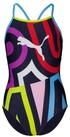 PUMA Badeanzug PUMA SWIM GIRLS PLACED PRINT SWIMSUIT mit Big-Wording und Logoprint