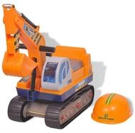 vidaXL Tretfahrzeug 100089 Aufsitzbagger Kunststoff Gelb